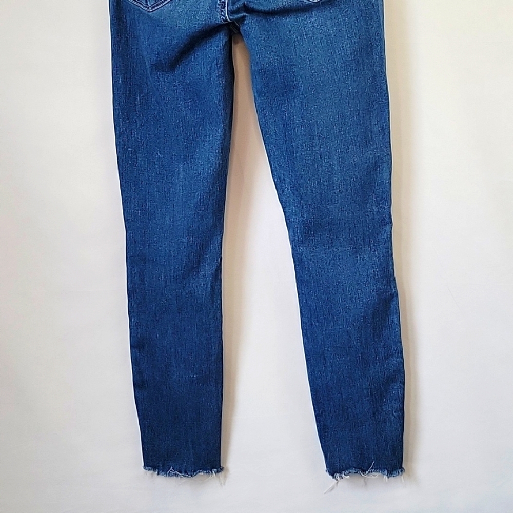 Paige Verdugo Ankle Jeans Wash Rugged Fray Hem Med. Wash Size 28 - Picture 7 of 16